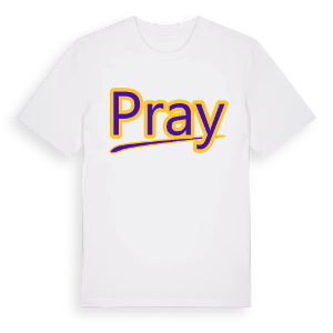 Pray baseball t-shirt – ekologisk bomull t-shirt från Pinshirt
