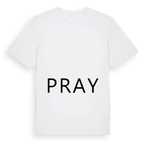 Jag älskar Pray t-shirt stort tryck – ekologisk bomull t-shirt från Pinshirt