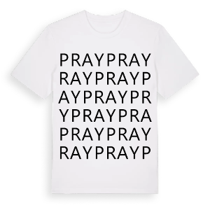 Pray ordlek t-shirt – ekologisk bomull t-shirt från Pinshirt
