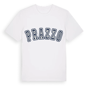 Prazzo college t-shirt – ekologisk bomull t-shirt från Pinshirt