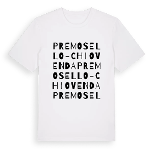 Premosello-Chiovenda ordlek t-shirt – ekologisk bomull t-shirt från Pinshirt