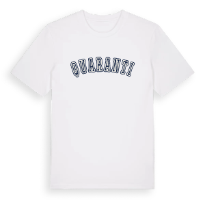 Quaranti college t-shirt – ekologisk bomull t-shirt från Pinshirt
