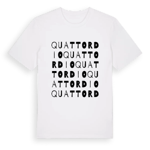 Quattordio ordlek t-shirt – ekologisk bomull t-shirt från Pinshirt