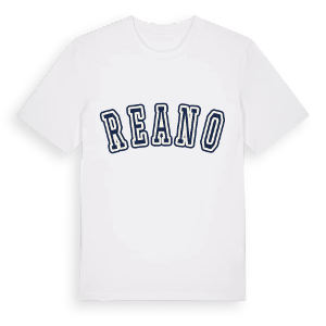 Reano college t-shirt – ekologisk bomull t-shirt från Pinshirt