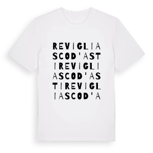 Revigliasco d'Asti ordlek t-shirt – ekologisk bomull t-shirt från Pinshirt