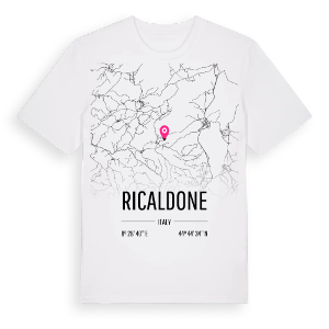 Ricaldone karta t-shirt – ekologisk bomull t-shirt från Pinshirt