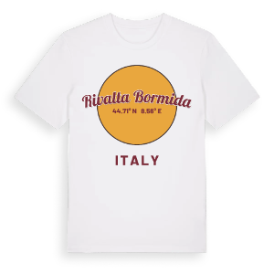Rivalta Bormida cirkel t-shirt – ekologisk bomull t-shirt från Pinshirt