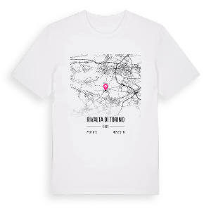 Rivalta di Torino karta t-shirt – ekologisk bomull t-shirt från Pinshirt