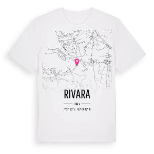 Rivara karta t-shirt – ekologisk bomull t-shirt från Pinshirt