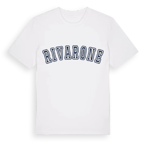 Rivarone college t-shirt – ekologisk bomull t-shirt från Pinshirt