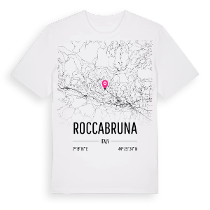 Roccabruna karta t-shirt – ekologisk bomull t-shirt från Pinshirt