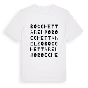 Rocchetta Belbo ordlek t-shirt – ekologisk bomull t-shirt från Pinshirt