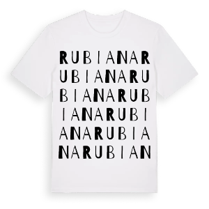 Rubiana ordlek t-shirt – ekologisk bomull t-shirt från Pinshirt