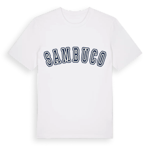 Sambuco college t-shirt – ekologisk bomull t-shirt från Pinshirt