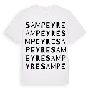 Sampeyre ordlek t-shirt – ekologisk bomull t-shirt från Pinshirt