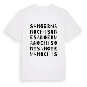 San Germano Chisone ordlek t-shirt – ekologisk bomull t-shirt från Pinshirt