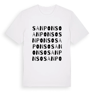 San Ponso ordlek t-shirt – ekologisk bomull t-shirt från Pinshirt