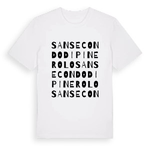San Secondo di Pinerolo ordlek t-shirt – ekologisk bomull t-shirt från Pinshirt