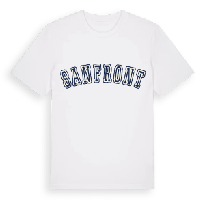 Sanfront college t-shirt – ekologisk bomull t-shirt från Pinshirt