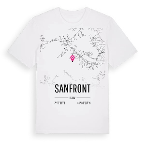 Sanfront karta t-shirt – ekologisk bomull t-shirt från Pinshirt