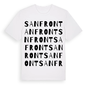 Sanfront ordlek t-shirt – ekologisk bomull t-shirt från Pinshirt