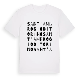 Sant'Ambrogio di Torino ordlek t-shirt – ekologisk bomull t-shirt från Pinshirt