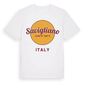 Savigliano cirkel t-shirt – ekologisk bomull t-shirt från Pinshirt