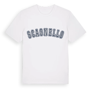 Scagnello college t-shirt – ekologisk bomull t-shirt från Pinshirt