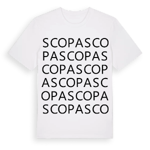 Scopa ordlek t-shirt – ekologisk bomull t-shirt från Pinshirt