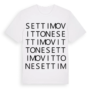 Settimo Vittone ordlek t-shirt – ekologisk bomull t-shirt från Pinshirt