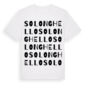 Solonghello ordlek t-shirt – ekologisk bomull t-shirt från Pinshirt