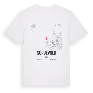 Sordevolo karta t-shirt – ekologisk bomull t-shirt från Pinshirt