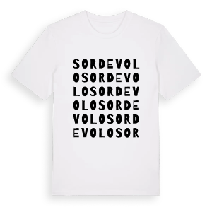 Sordevolo ordlek t-shirt – ekologisk bomull t-shirt från Pinshirt