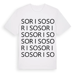 Soriso ordlek t-shirt – ekologisk bomull t-shirt från Pinshirt
