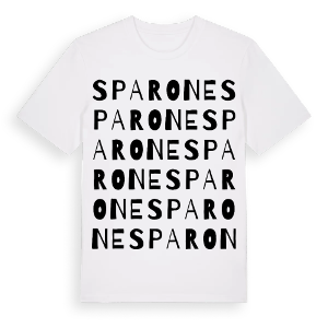 Sparone ordlek t-shirt – ekologisk bomull t-shirt från Pinshirt