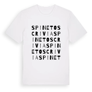 Spineto Scrivia ordlek t-shirt – ekologisk bomull t-shirt från Pinshirt
