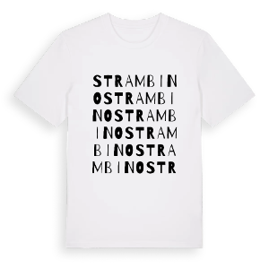 Strambino ordlek t-shirt – ekologisk bomull t-shirt från Pinshirt