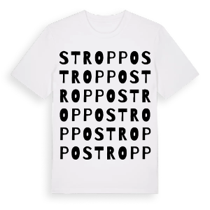 Stroppo ordlek t-shirt – ekologisk bomull t-shirt från Pinshirt