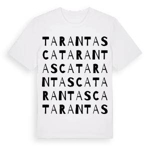Tarantasca ordlek t-shirt – ekologisk bomull t-shirt från Pinshirt