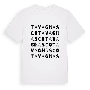 Tavagnasco ordlek t-shirt – ekologisk bomull t-shirt från Pinshirt