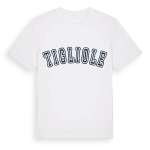 Tigliole college t-shirt – ekologisk bomull t-shirt från Pinshirt