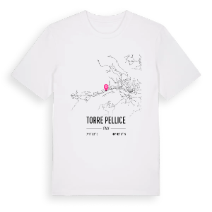 Torre Pellice karta t-shirt – ekologisk bomull t-shirt från Pinshirt