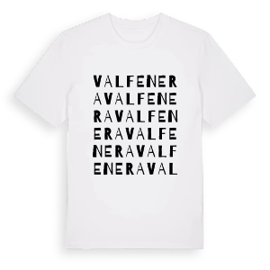 Valfenera ordlek t-shirt – ekologisk bomull t-shirt från Pinshirt