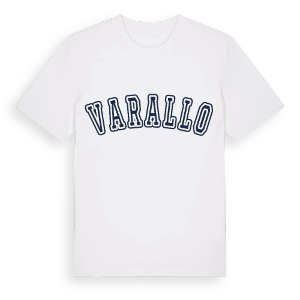 Varallo college t-shirt – ekologisk bomull t-shirt från Pinshirt