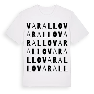 Varallo ordlek t-shirt – ekologisk bomull t-shirt från Pinshirt