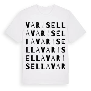 Varisella ordlek t-shirt – ekologisk bomull t-shirt från Pinshirt