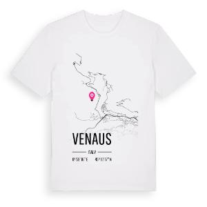 Venaus karta t-shirt – ekologisk bomull t-shirt från Pinshirt