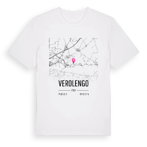 Verolengo karta t-shirt – ekologisk bomull t-shirt från Pinshirt