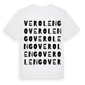 Verolengo ordlek t-shirt – ekologisk bomull t-shirt från Pinshirt