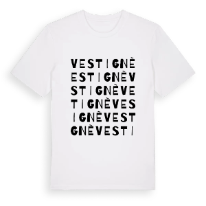 Vestignè ordlek t-shirt – ekologisk bomull t-shirt från Pinshirt